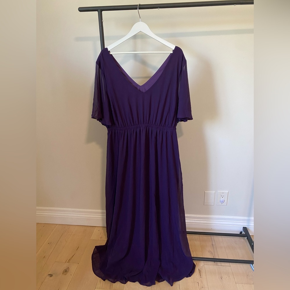 Women’s Plus Size Long Dress Purple Size 24 W
